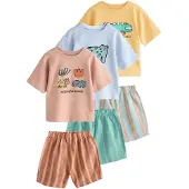 Next Pijama azul claro / amarillo / jade / talco