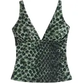 Next Top de tankini verde / caqui / verde claro / negro