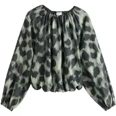 Next Blusa jade / verde pastel / negro