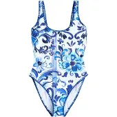 Next Traje de baño azul / azul noche / azul claro / blanco