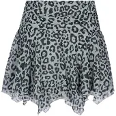 Faina Falda 'Festive' negro / blanco lana