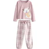 Next Pijama amarillo / lila / blanco