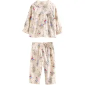 Next Pijama ecru / azul claro / amarillo / burdeos