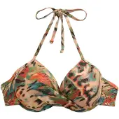 Next Bikini azul cian / naranja / talco / negro
