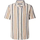 INDICODE JEANS Camisa 'Kilauea' camelo / ecru / negro