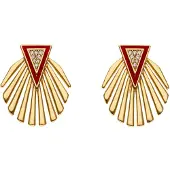 IZIA Pendientes oro / rojo