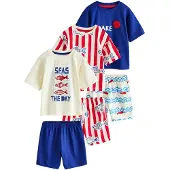 Next Pijama azul oscuro / azul oscuro / rojo / blanco