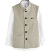 Next Chaleco beige moteado / blanco