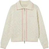 Pegador Cárdigan rosa / blanco