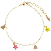Mymo Pulsera chamois / amarillo / oro / rosa