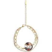 IZIA Pulsera azul / oro / rojo