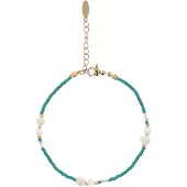IZIA Pulsera turquesa / oro / blanco