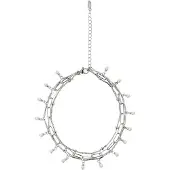IZIA Pulsera plata / blanco perla