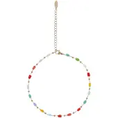 IZIA Pulsera azul pastel / amarillo / oro / rosa claro