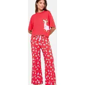 Lipsy Pijama rosa pastel / rojo / blanco