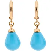 IZIA Pendientes turquesa / oro rosa