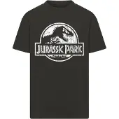 Merchcode Camiseta 'Jurassic Park Distressed' negro / blanco