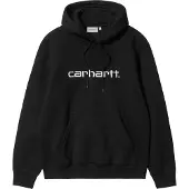 Carhartt WIP - Sudaderas - Hooded Carhartt Sweat Black / White - Talla M - Negro
