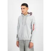 Alpha industries Sudadera gris claro / rojo vino