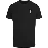 Mister tee Camiseta 'Peace Hand' negro / blanco