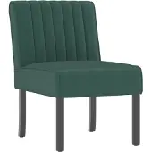 Syfax Silla tapizada de terciopelo verde oscuro