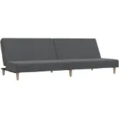 Syfax Sofá cama de 2 plazas tela gris claro