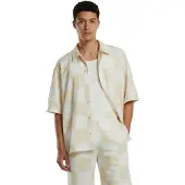 Prohibited Camisa beige / blanco