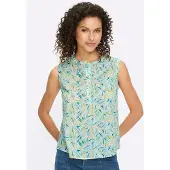 HEINE Blusa azul / lima / verde pastel