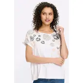 HEINE Camiseta rosé / negro / blanco