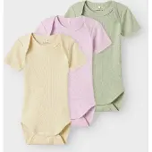 Name it Pijama entero/body chamois / verde / lila