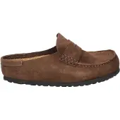 Birkenstock para mujer. 1031701 Mocasines Naples Wrapped de piel (Ajuste Estrecho) marrón (36), Plano, Ante, Ninguno, Casual, ou