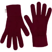 GOBI Cashmere Guantes con dedos 'Essential Knit Cashmere Gloves' burdeos