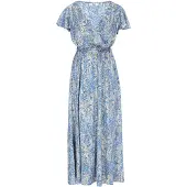 Aleida Vestido azul / marino / amarillo claro / oro