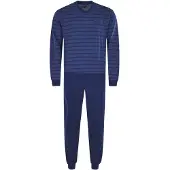 Hajo Pijama largo azul / azul oscuro