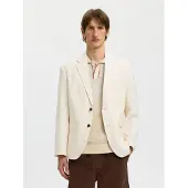 Selected Chaqueta saco blanco lana