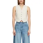 Comma Chaleco para traje crema