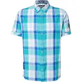 CAMP DAVID Camisa azul / turquesa / blanco