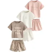 Next Pijama crema / chocolate / brocado / rosé