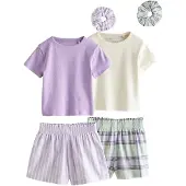 Next Pijama amarillo claro / menta / lavanda / blanco