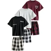 Next Pijama crema / rojo vino / negro / blanco
