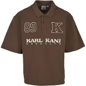 Karl kani Camiseta marrón / blanco