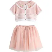 Next Conjunto verde / rosa / altrosa / blanco
