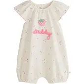 Next Pijama entero/body ecru / verde / rosa