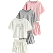 Next Pijama gris / rosa / blanco