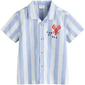 Next Camisa azul claro / rojo / blanco