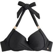 Mint Velvet Top de bikini oro / negro