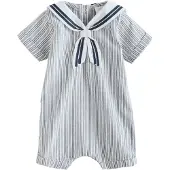 Next Pijama entero/body marino / blanco