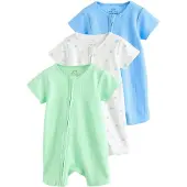 Next Pijama entero/body azul claro / verde claro / blanco