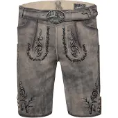Marjo Pantalón tradicional 'Maisach' gris moteado / negro