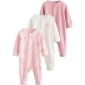 Next Pijama beige / naranja neón / rosa / rosa pastel